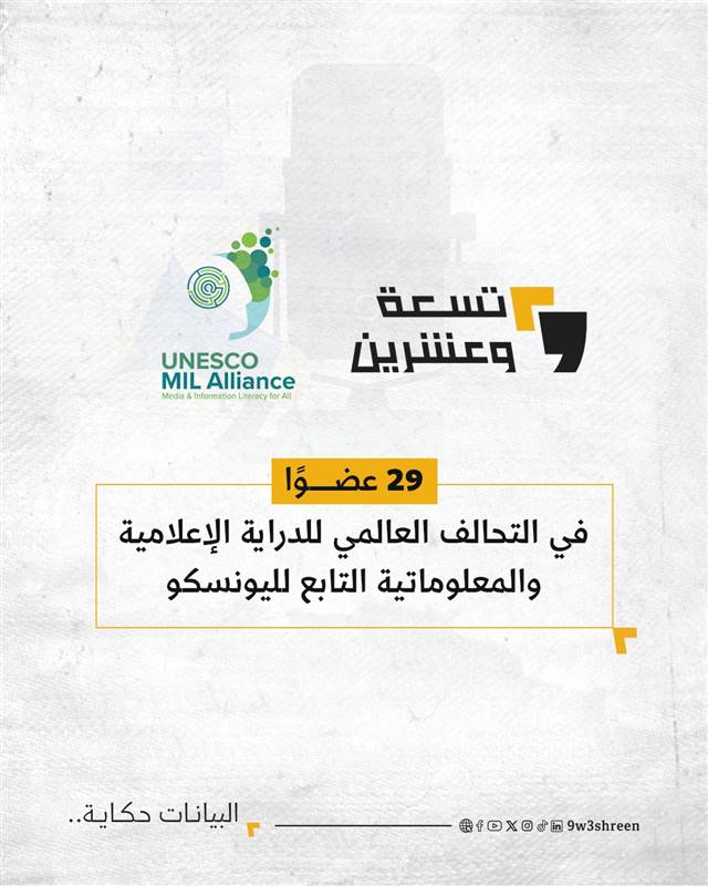 29 تنضم إلى التحالف العالمي للدراية الإعلامية والمعلوماتية